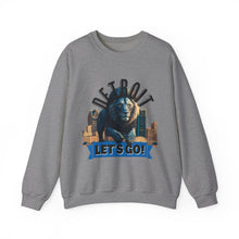 Load image into Gallery viewer, Detroit Football Let's Go Lions Crewneck Sweatshirt