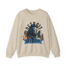 Load image into Gallery viewer, Detroit Football Let's Go Lions Crewneck Sweatshirt
