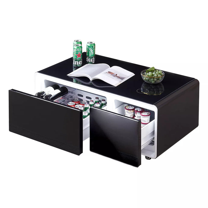 Smart Coffee Table with Fridge Multifunctional Cooler