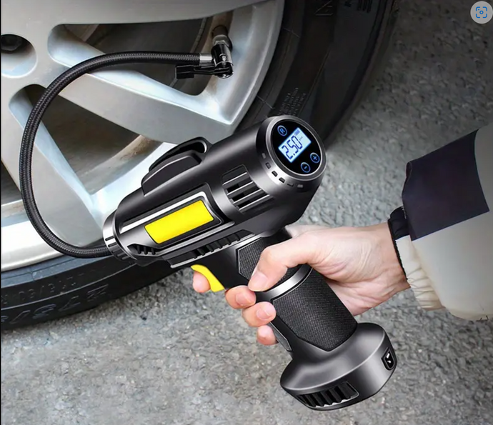 Handheld Cordless Tire Inflator - 120W Portable Air Compressor & Inflator Pump with Digital Gauge