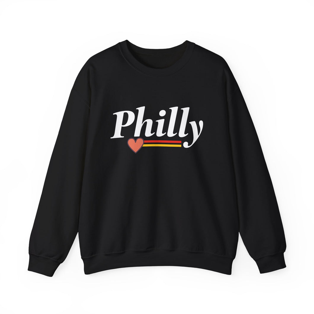 Retro Heart Crewneck Sweatshirt - Unisex Heavy Blend™