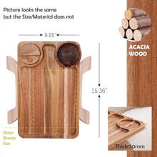 Load image into Gallery viewer, Wooden Couch Arm Sofa Table Foldable Clip-on Tray for Side Tables, Arm Rest Table Home, Couch Arm, Small Spaces Drink Eating Dinner
