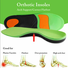 Load image into Gallery viewer, Orthotic Shoe Insoles Inserts Flat Feet High Arch Support For Plantar Fasciitis