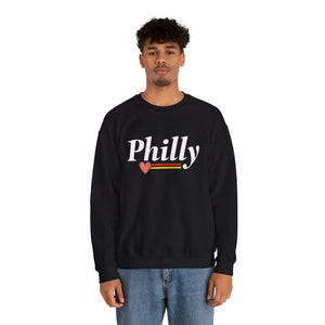 Retro Heart Crewneck Sweatshirt - Unisex Heavy Blend™