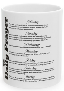 Daily Serenity Prayer Faith Mug with Psalm Inspirational Bible Verses, 11-ounce Ceramic Microwave & Dishwasher Safe Coffee Cup