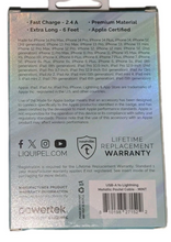 Load image into Gallery viewer, Powertek Premium Fast Charge Mint Metallic Fast Charger For iPhone iPad USB-A to Lightning 6 Feet