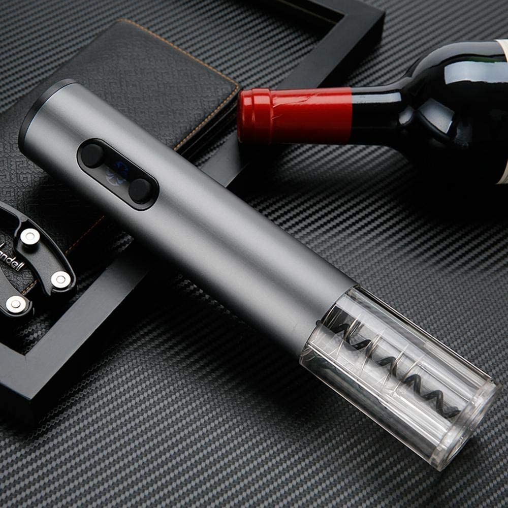 Super Deals: Rechargeable Electric Wine Opener with Foil Cutter and Charger - Cordless Rechargeable Battery Powered Automatic Bottle Opener Corkscrew