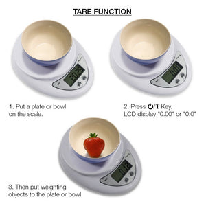 Portable Kitchen Digital Food Weight Measuring Scale