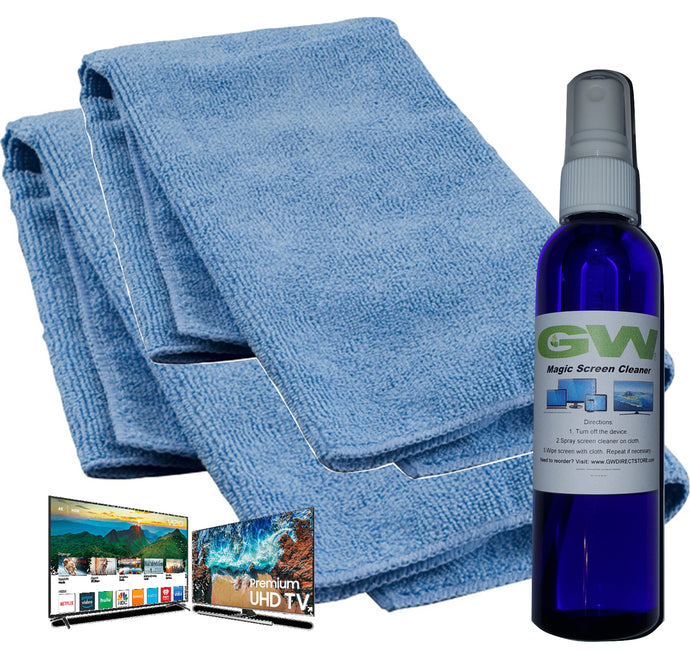 GW MAGIC Screen Cleaner Deluxe Kit with Microfiber Cloths