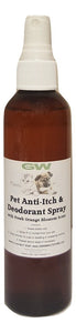 GW Pet Anti-Itch & Deodorant Spray For Dogs and Cats with Orange Jasmine Blossom Scent