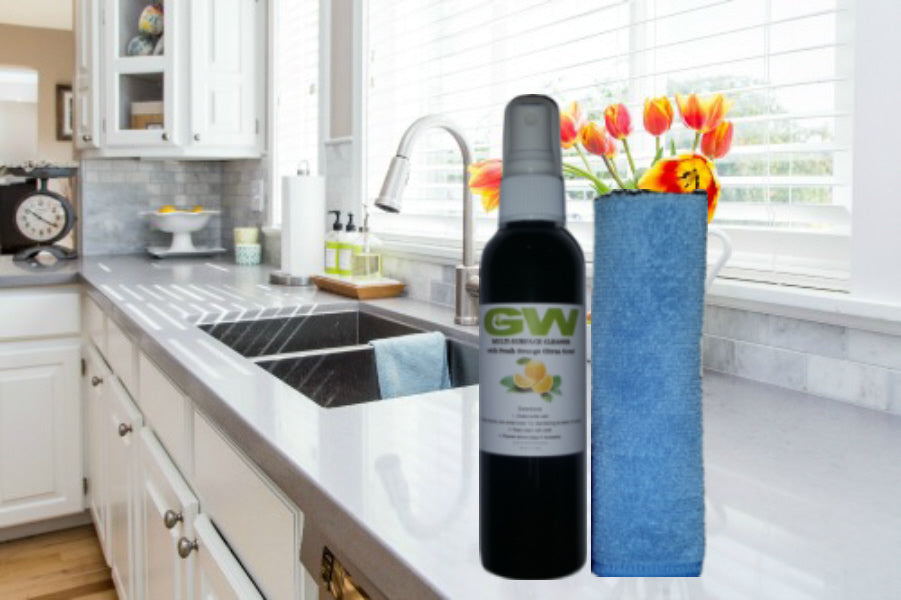 GW Total House Cleaning Kit with Multi-Surface Cleaner and Premium Microfiber Cloth